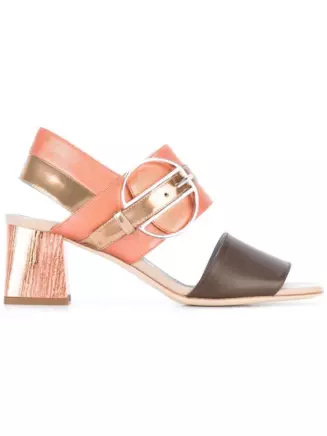SANDALI TACCO MEDIO ROSA METALLICO POLLINI Sandali Pollini tacco medio