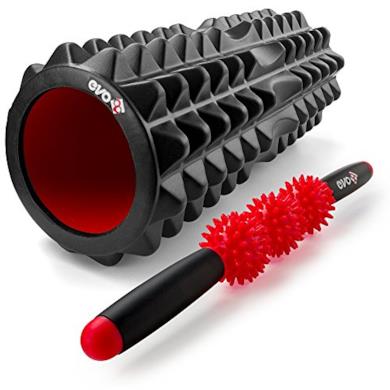 Foam roller con bastone per esercizi