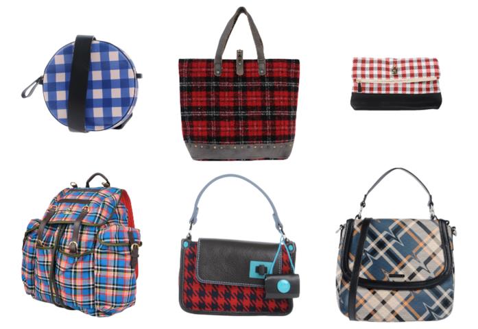 Borse stampe a quadri di moda per l'autunno 2018 Tote bag, mini bag, zainetti a quadri di tendenza per l'autunno 2018