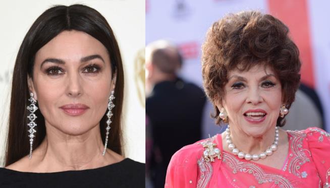 Monica Bellucci e Gina Lollobrigida Le due attrici italiane Monica Bellucci e Gina Lollobrigida
