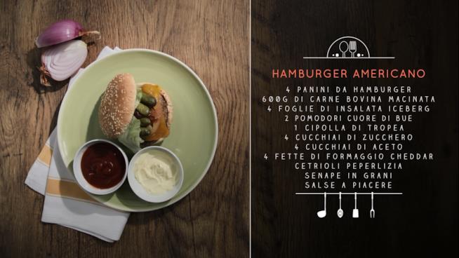 La ricetta dell'hamburger americano con aggiunta di cipolla di Tropea Hamburger americano