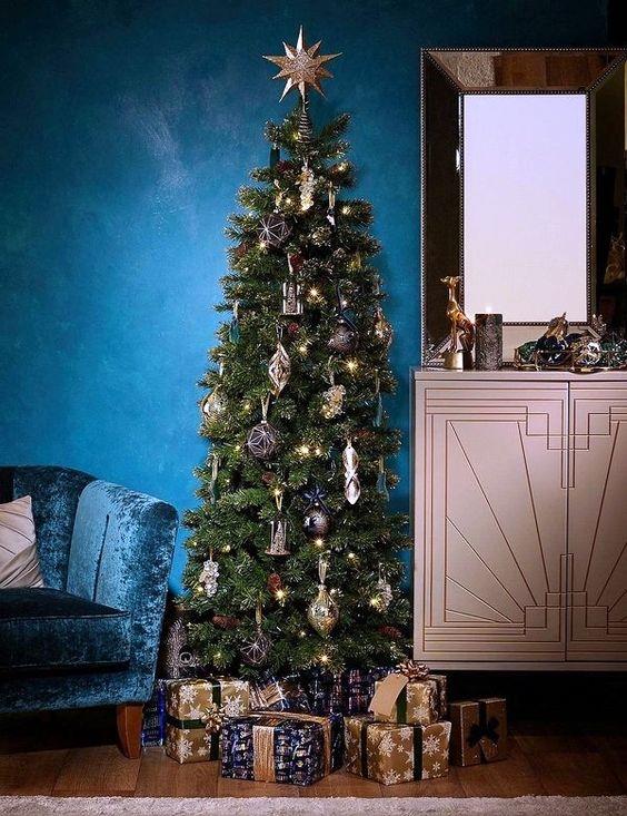 Albero di Natale slim Albero natalizio tradizionale