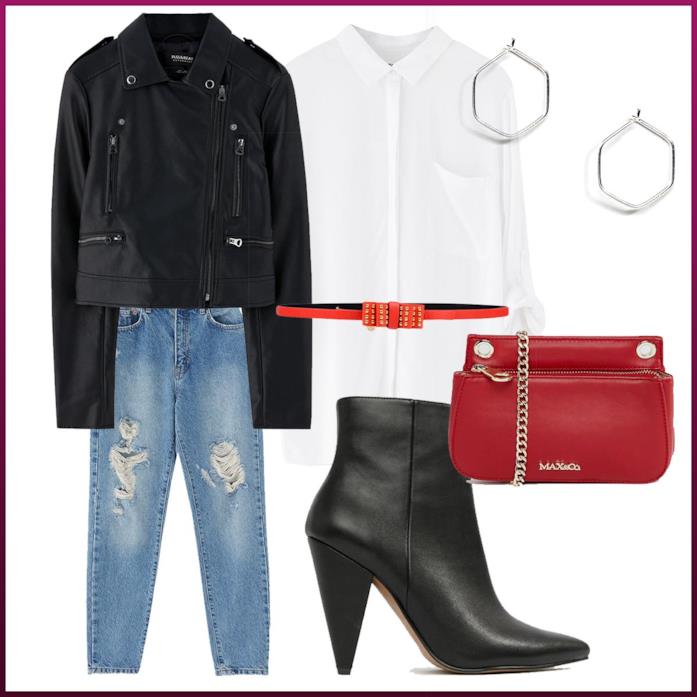 Completo camicia e jeans strappati Completo camicia e jeans strappati