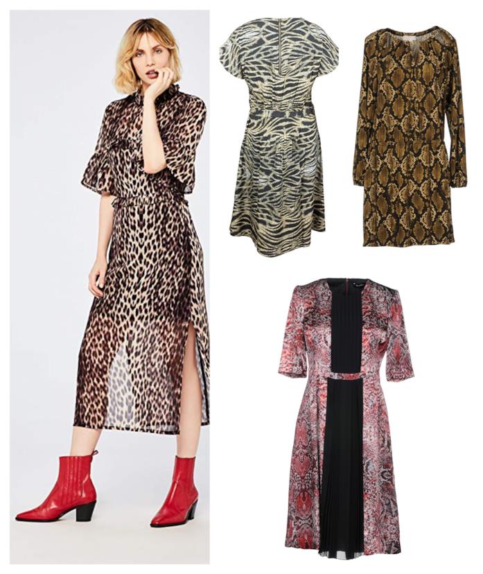 Vestiti stampa animalier di moda autunno 2018 Abiti in stampa animalier di tendenza per l'autunno 2018