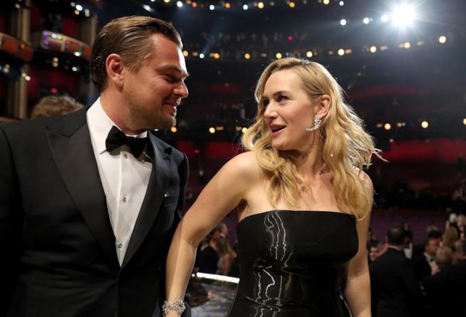 Leonardo Di Caprio e Kate Winslet alla notte degli Oscar
