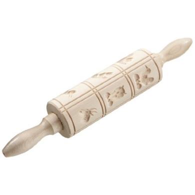 Mattarello in legno con stampini