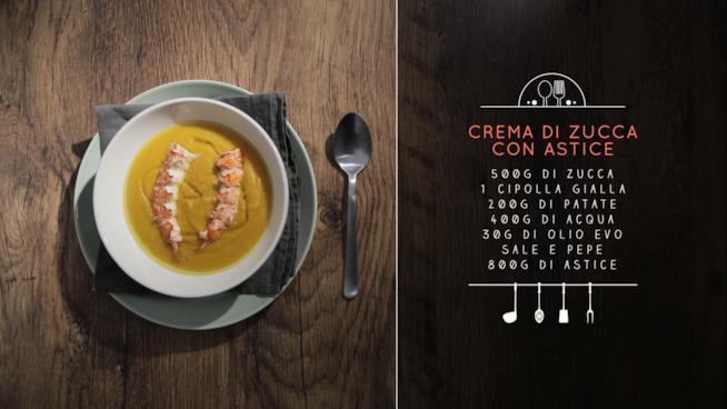 Crema di Zucca con astice Gli ingredienti per una crema di zucca con astice