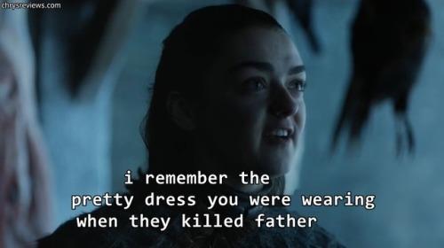 Arya arya arrabbiata con sansa