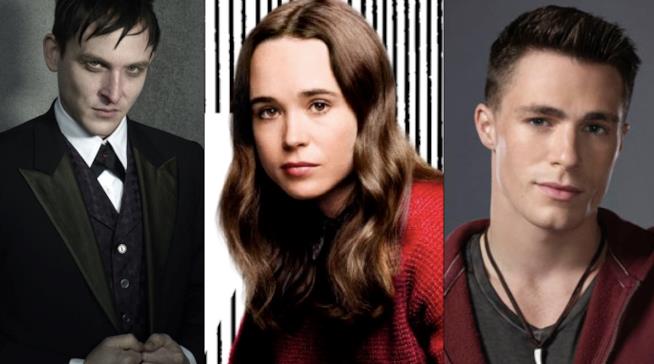 Gli attori LGBT di serie TV più attivi sui social Un'immagini di Pinguino, una di Numero Sette e una di Roy