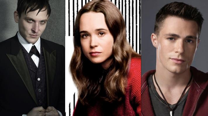 Gli attori LGBT di serie TV più attivi sui social Un'immagini di Pinguino, una di Numero Sette e una di Roy