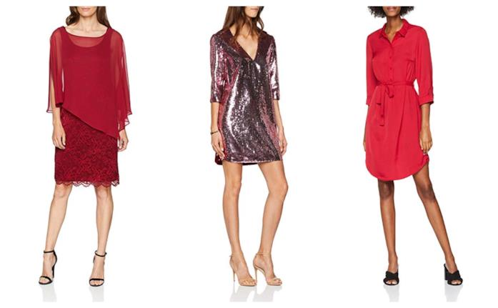 Mini dress rossi di moda per l'autunno inverno 2018-19 Vestiti rossi di tendenza per l'autunno inverno 2018-19