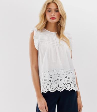 Top in pizzo sangallo