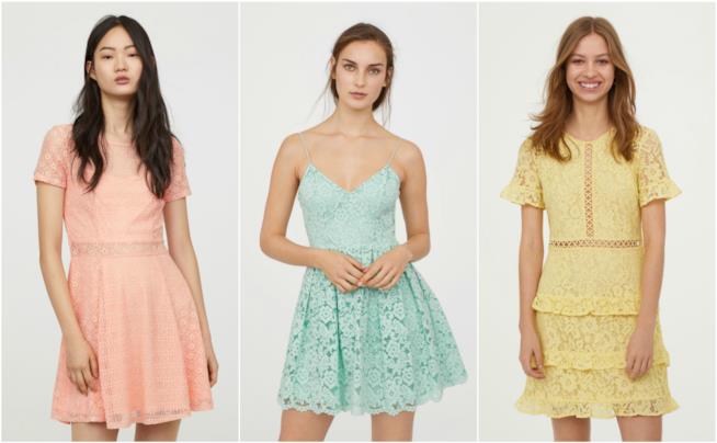 Abiti in pizzo dai colori sorbetto Vestiti in pizzo Primavera Estate 2018 H&M