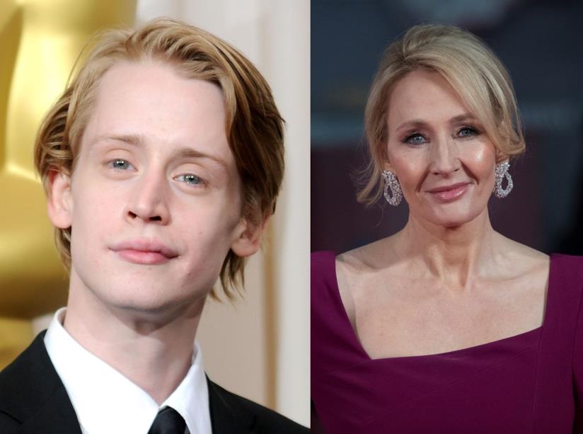Macaulay Culkin e J.K. Rowling L'attore Macaulay Culkin e l'autrice J.K. Rowling
