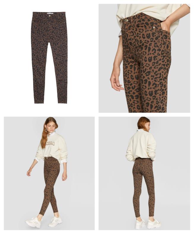 Pantaloni super high waist animalier di moda per l'autunno 2018 Con la stampa animalier i pantaloni di tendenza autunno 2018
