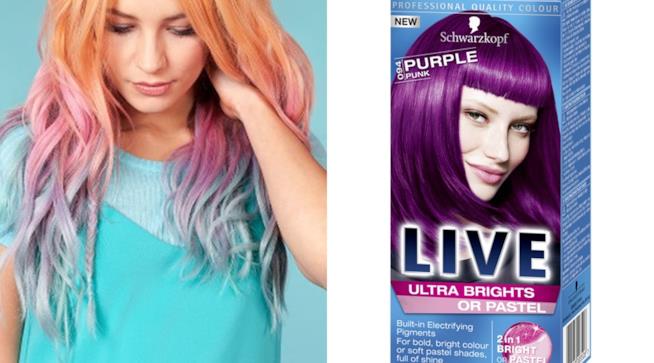 La linea colori Live Brights e Pastels del marchio Scharzkopf per capelli arcobaleno Live Brights e Pastels di Scharzkopf per capelli carichi di colore in tante sfumature