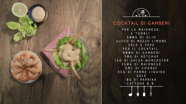 Cocktail di gamberi con maionese, salsa Worcester e cognac Cocktail di gamberi