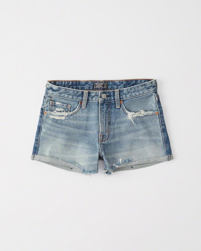 Short in denim a vita alta Un paio di short a vita alta