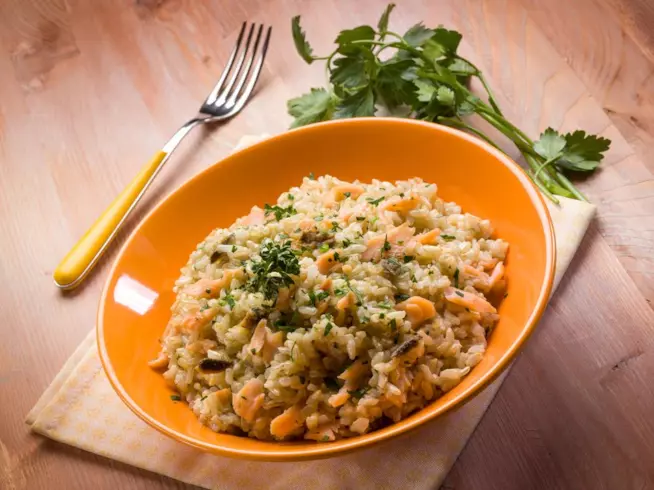 Ricetta del risotto al salmone Risotto al salmone