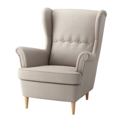 STRANDMON Poltrona, Skiftebo beige chiaro
