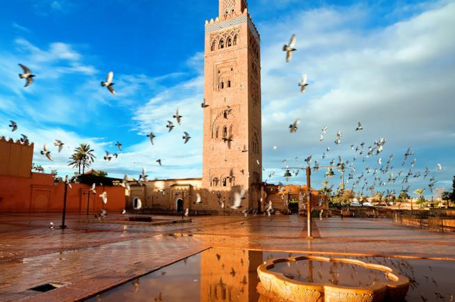 Moschea di Koutubia a Marrakech Medina della Moschea di Koutubia a Marrakech