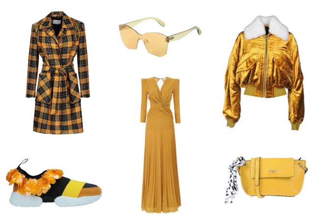 I capi e gli accessori giallo senape per l'autunno inverno 2018 Vestiti e accessori giallo senape