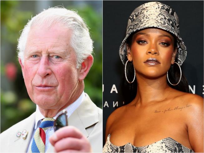 Il Principe Carlo elogia Rihanna alle Barbados Il Principe Carlo e Rihanna