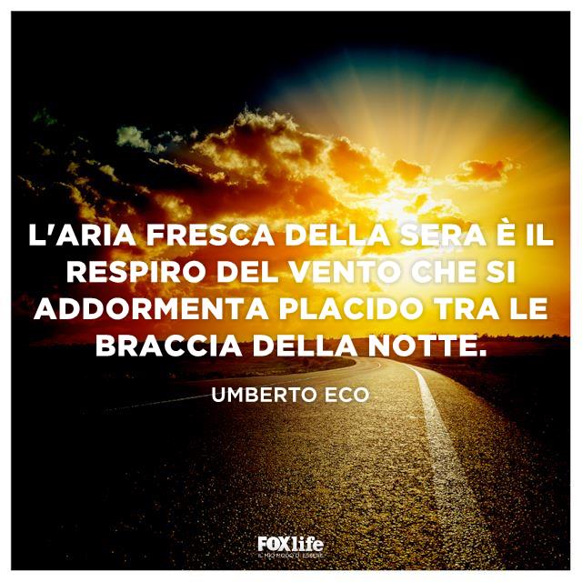 Citazione Eco Strada al tramonto