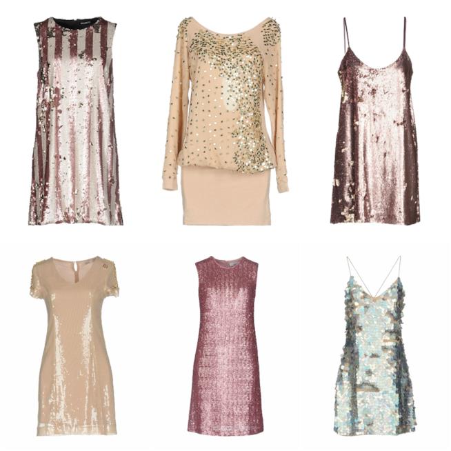 Vestiti corti lilla e rosa moda con paillettes moda estate 2018 Vestiti con paillettes tendenza moda Primavera Estate 2018