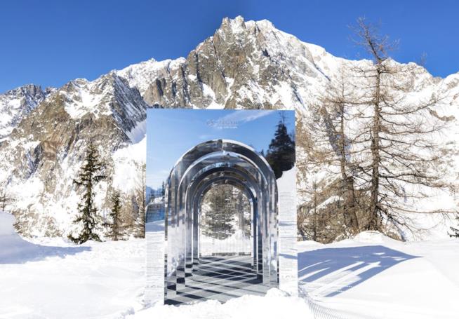 Il portale dell'aQCua si trova a Courmayeur ed è l'opera più alta di Italia Il portale dell'aQCua