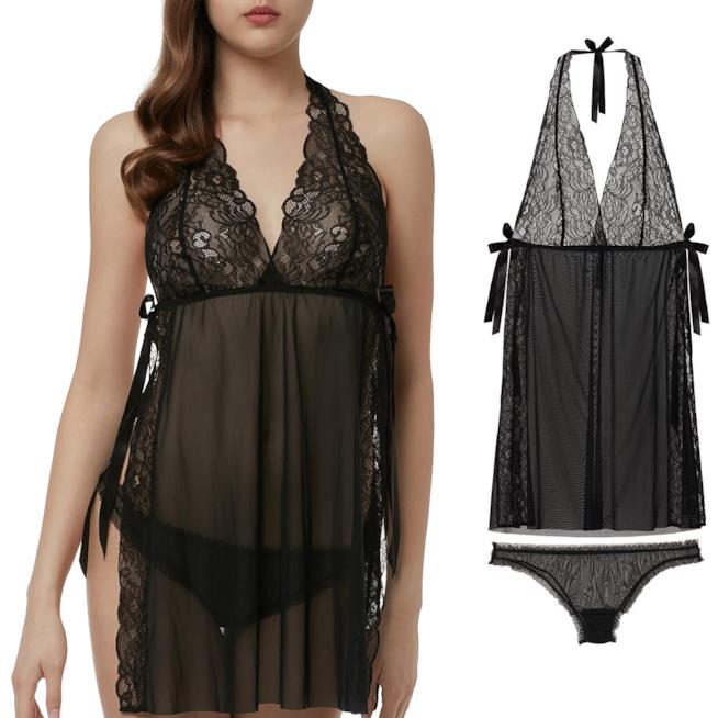 Bay doll sexy Intimissimi per Capodanno Bay doll nero Intimissimi per Capodanno