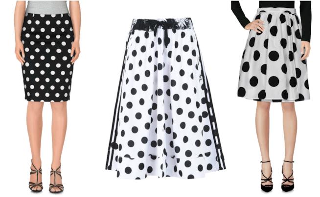 Le gonne a pois moda Primavera Estate 2018 Longuette e a palloncino le gonne a pois moda primavera 2018