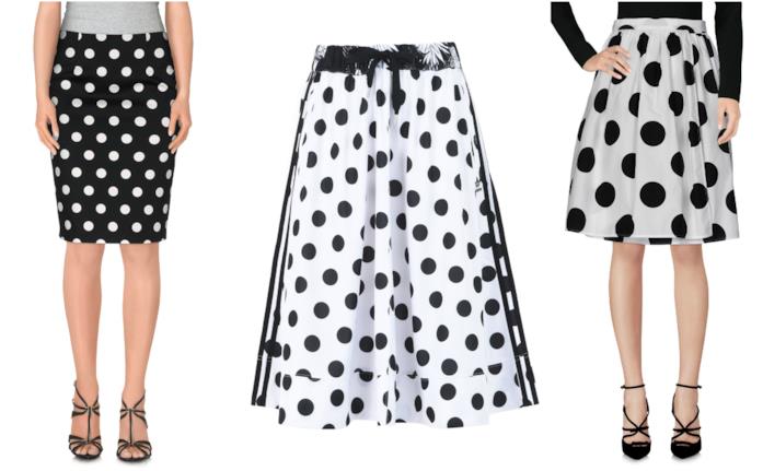 Le gonne a pois moda Primavera Estate 2018 Longuette e a palloncino le gonne a pois moda primavera 2018