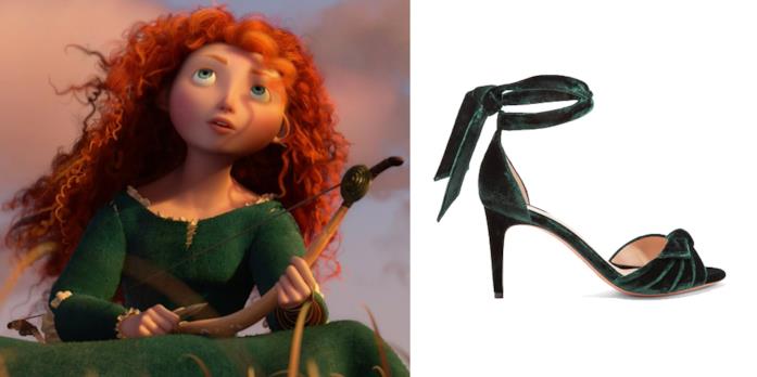 Le scarpe di Merida di Brave Un collage tra Merida e le scarpe di Alexandre Birman
