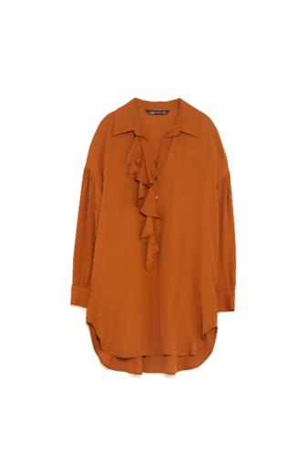 Camicia morbida con volant