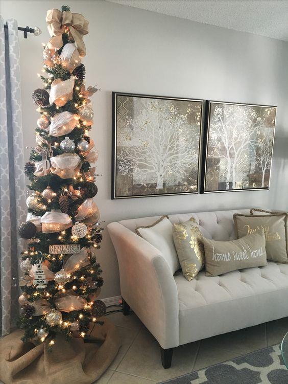 Albero slim elegante Albero di Natale
