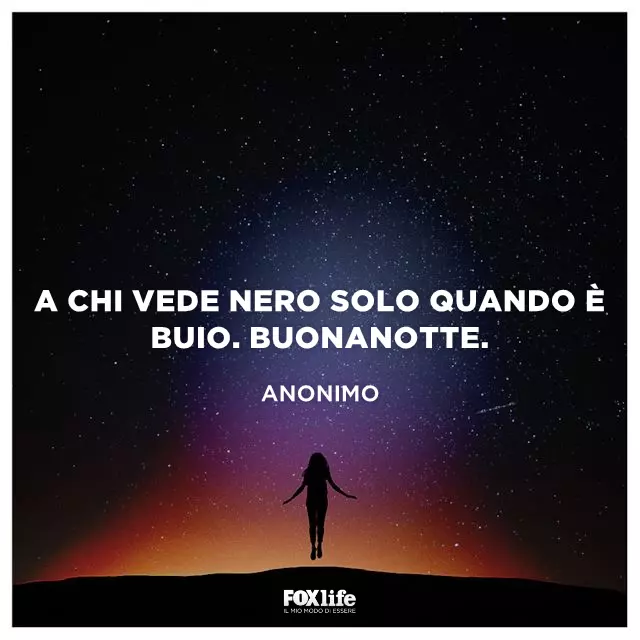 Frase della buona notte a una persona positiva Frase della buona notte a una persona positiva