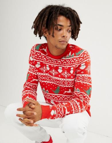 Maglione natalizio con motivo Fair Isle