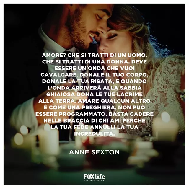 Citazione Anne Sexton Sposi romantici a cena