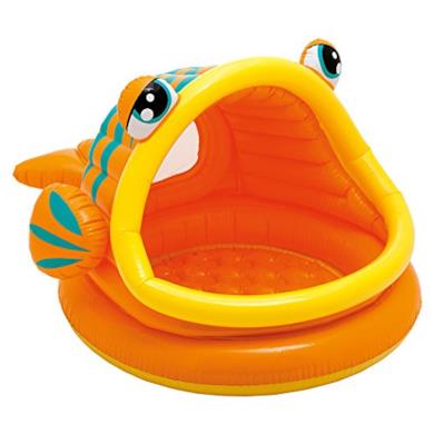 Piscina baby a forma di pesce con parasole