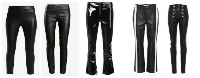 Pantaloni in pelle Collage pantaloni in pelle