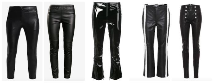 Pantaloni in pelle Collage pantaloni in pelle