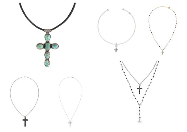Collane con le croci e rosari di moda P/E 2018 Con le croci e a rosario, le collane di tendenza per l'estate 2018