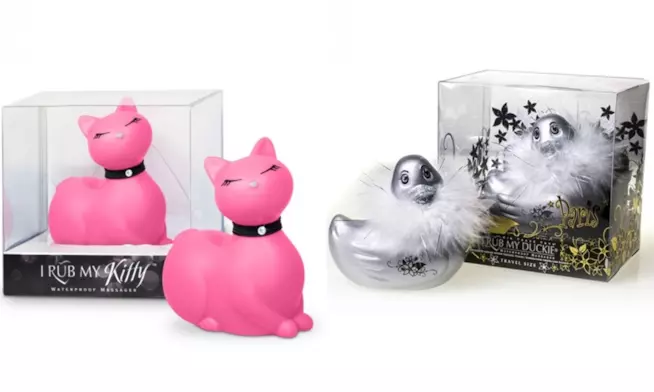 funny sex toys: animali vibranti gadget erotici: paperella e gatto vibrante per lei e per lui