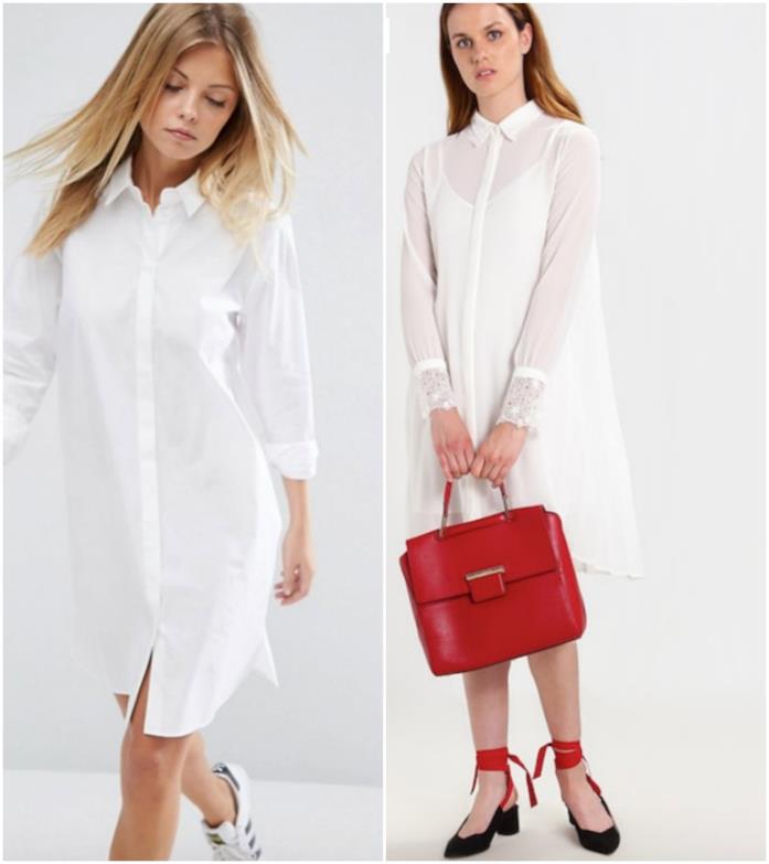 Chemisier bianco Collage di abiti camicia bianchi