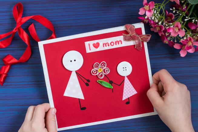 Lavoretti festa della mamma Cartolina fai da te per la festa della mamma