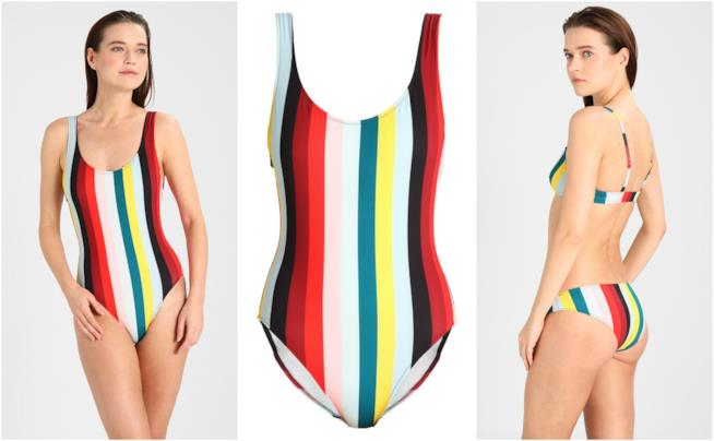 Costume arcobaleno come quello di Demi Lovato Il costume arcobaleno moda estate 2018