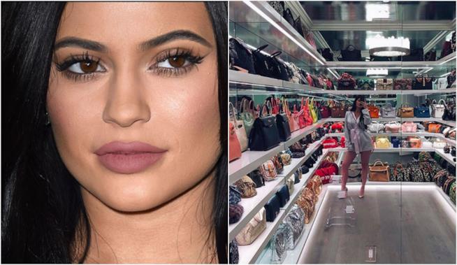 Le borse di Kylie Jenner Kylie Jenner in primo piano con le sue borse