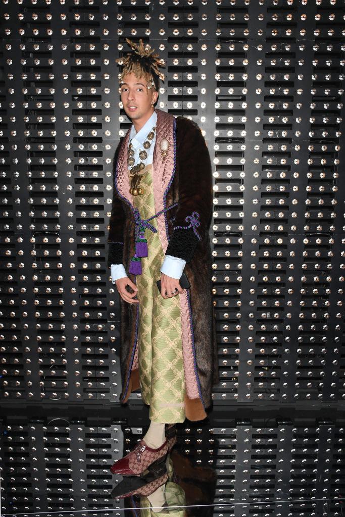 Ghali alla sfilata Gucci Il cantante Ghali da Gucci
