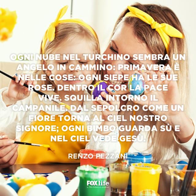 Poesia di Renzo Pezzani Mamma e figlia che fanno lavoretti di Pasqua